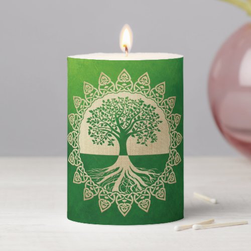 Tree of Life Spell Pillar Candle