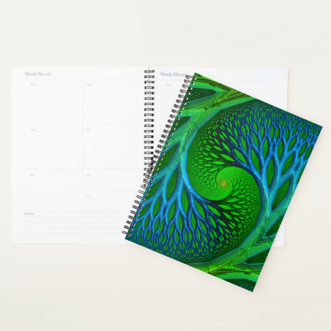 Tree Of Life Spiral Fractal Planner (Display)