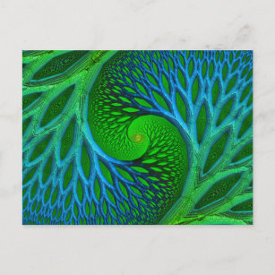 Tree Of Life Spiral Fractal Postcard