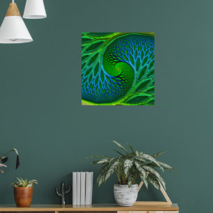 Tree Of Life Spiral Fractal Poster