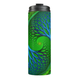 Tree Of Life Spiral Fractal  Thermal Tumbler