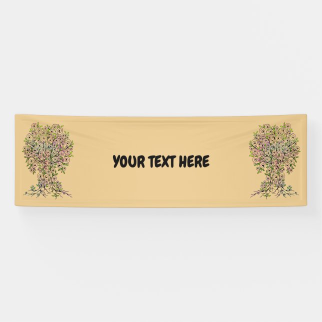 Tree Of Life - Spirals Leaves Fruits 1 Banner (Horizontal)