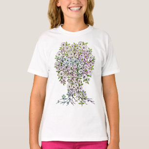 Tree Of Life - Spirals Leaves Fruits 1 T-Shirt