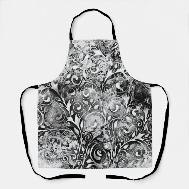 Tree Of Life - Spirals Leaves Grunge Style 1 Apron (Front)