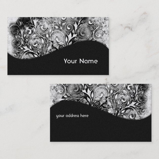 Tree Of Life - Spirals Leaves Grunge Style 1 Business Card (Front/Back)