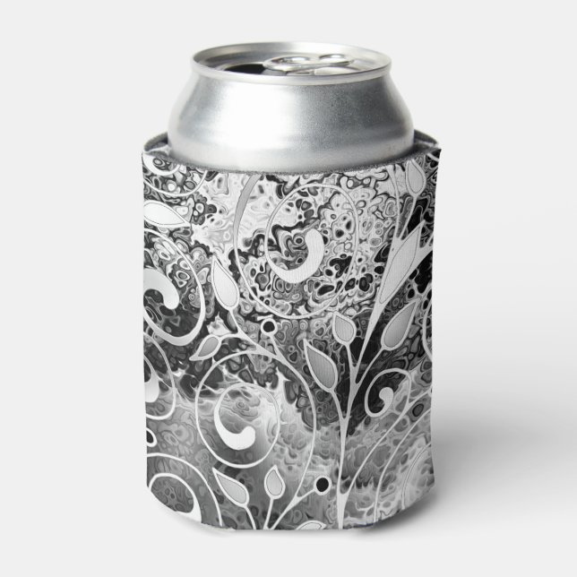 Tree Of Life - Spirals Leaves Grunge Style 1 Can Cooler (Can Front)