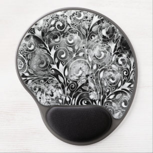 Tree Of Life - Spirals Leaves Grunge Style 1 Gel Mouse Pad