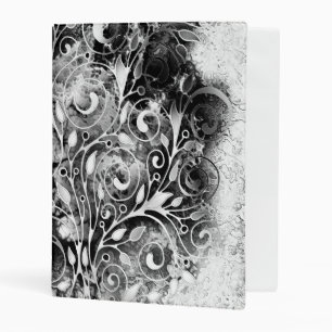 Tree Of Life - Spirals Leaves Grunge Style 1 Mini Binder
