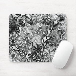 Tree Of Life - Spirals Leaves Grunge Style 1 Mouse Pad