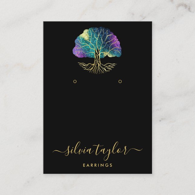 Tree of Life Spiritual Tree Organic Business Card (Front)