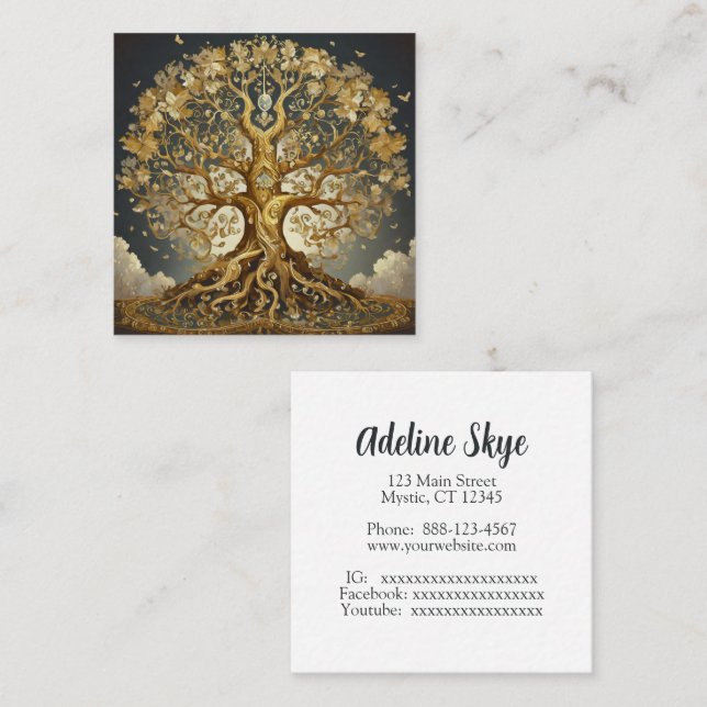 Tree of Life Square Business Card (Front/Back)