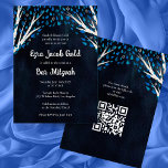 Tree of Life Stars Custom Bat Bar Mitzvah QR Code Invitation<br><div class="desc">Perfect card to announce a bat mitzvah, bar mitzvah or other Jewish celebration! Hand made art for you! FULLY CUSTOMIZABLE! Click on “Personalize” above to edit the text and add your link to the QR code on the back. Click "edit using design tool" to adjust the fonts, colors and placements...</div>