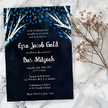 Tree of Life Stars Watercolor Bat Bar Mitzvah Invitation<br><div class="desc">Perfect card to announce a bat mitzvah, bar mitzvah or other Jewish celebration! Hand made art for you! FULLY CUSTOMIZABLE! Click on “Personalize” above to edit the text.. Click "edit using design tool" to adjust the fonts, colors and placements and to delete the back side watercolor design if you prefer....</div>