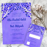 Tree of Life Stars Watercolor Bat Bar Mitzvah RSVP Card<br><div class="desc">Perfect response card for a bat mitzvah, bar mitzvah or other Jewish celebration! Hand made art for you! FULLY CUSTOMIZABLE! Click on “Personalize” above to edit the text.. Click "edit using design tool" to adjust the fonts, colors and placements, box sizes, add your own text, and to delete the back...</div>