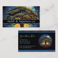 Tree of Life Sun Moon Business Card