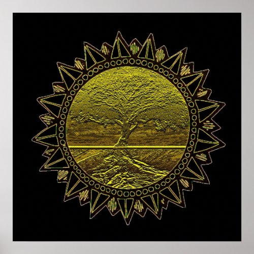 Tree of Life Sun Salutation Poster