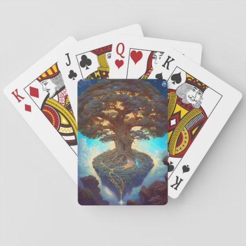 Tree Of Life Surreal Nature Art Playing Cards