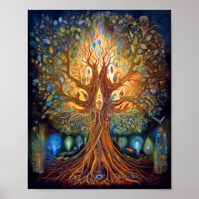 Tree Of Life Surreal Nature Art Poster (Front)
