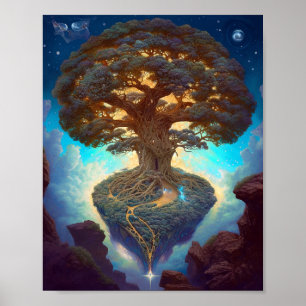 Tree Of Life Surreal Nature Art Poster
