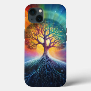 Tree Of Life Surreal Rainbow Art iPhone 13 Case