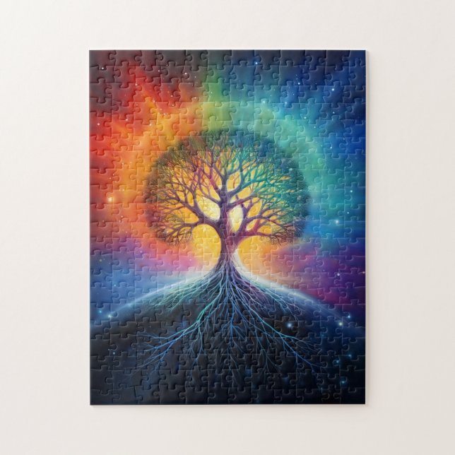 Tree Of Life Surreal Rainbow Art Jigsaw Puzzle (Vertical)