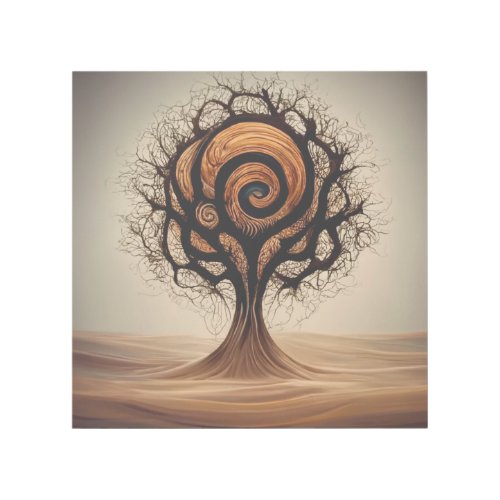 Tree of Life Tan and Brown Gallery Wrap