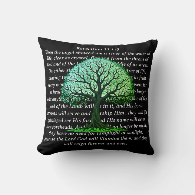 Tree of Life Throw Pillow (Front)