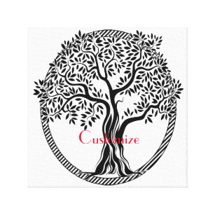 Tree Of Life Personalized Canvas Tote Bag - 14x10