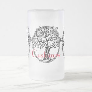 Tree of Life Thunder_Cove Frosted Glass Beer Mug
