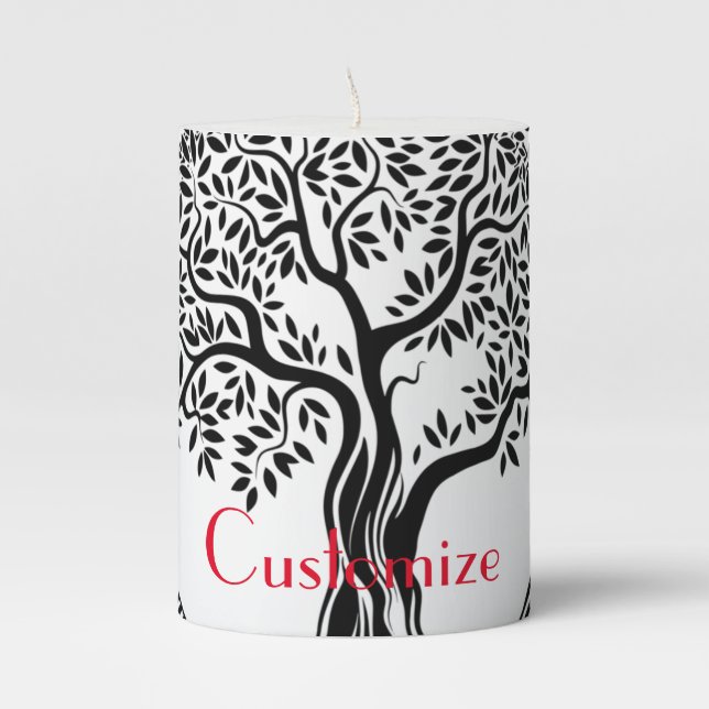 Tree of Life  Thunder_Cove  Pillar Candle (Front)