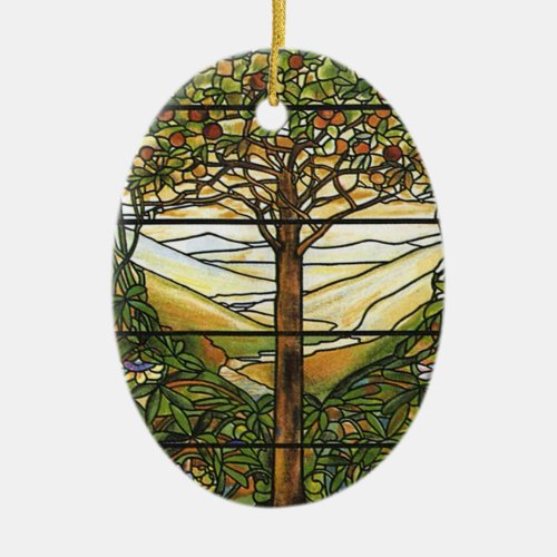 Tree of LifeTiffany Stained Glass Window Ceramic Ornament