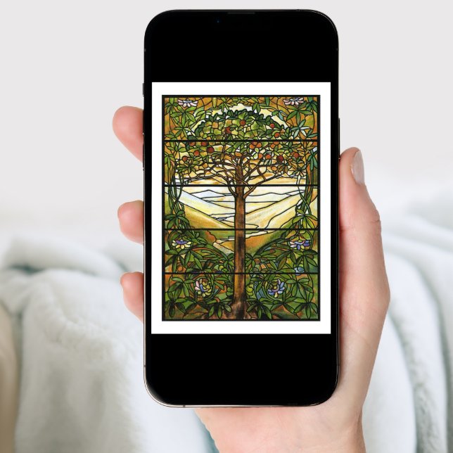 Tree of Life/Tiffany Stained Glass Window Holiday Card (Front Digital)