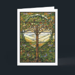 Tree of Life/Tiffany Stained Glass Window Holiday Card<br><div class="desc">Vintage Art. Thanks for viewing.</div>
