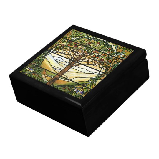 Tree of Life/Tiffany Stained Glass Window Jewelry Box Zazzle