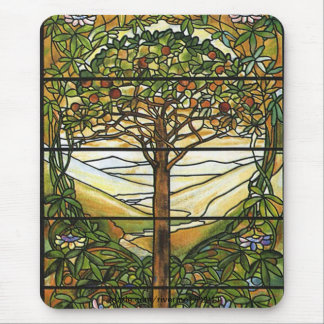Tree of Life/Tiffany Stained Glass Window Mouse Pad