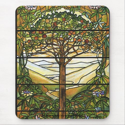 Tree of LifeTiffany Stained Glass Window Mouse Pad