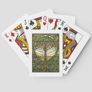 Tree of Life/Tiffany Stained Glass Window Poker Cards