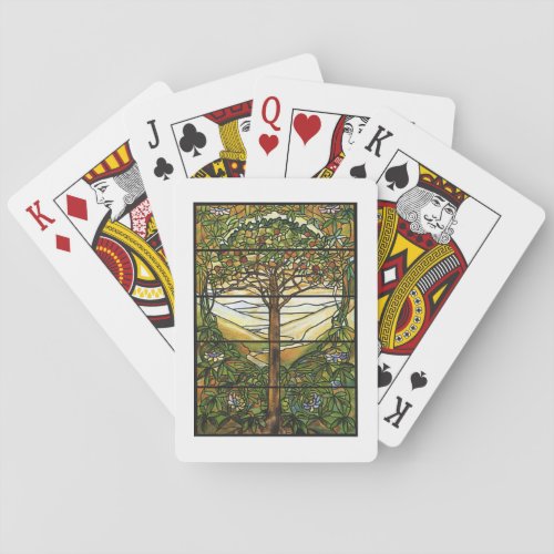 Tree of LifeTiffany Stained Glass Window Poker Cards