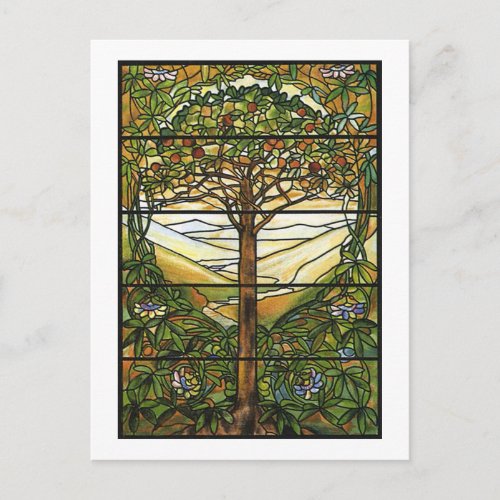 Tree of LifeTiffany Stained Glass Window Postcard