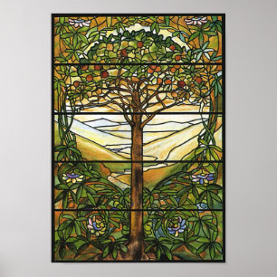 Tree of Life/Tiffany Stained Glass Window Poster