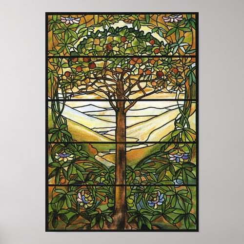 Tree of LifeTiffany Stained Glass Window Poster
