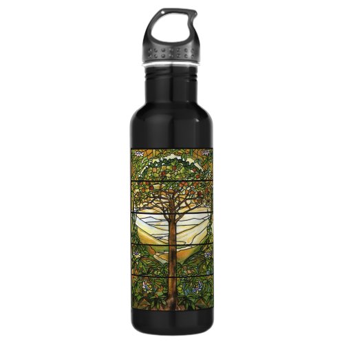 Tree of LifeTiffany Stained Glass Window Stainless Steel Water Bottle