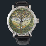 Tree of Life/Tiffany Stained Glass Window Watch<br><div class="desc">Vintage Art. Thanks for viewing.</div>