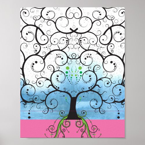 Tree of Life Tree illustration  Poster