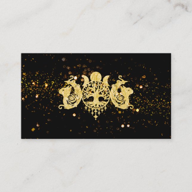 Tree of life, triple moon business card (Front)