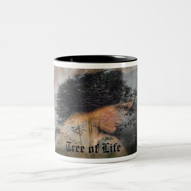 Tree of Life Two-Tone Coffee Mug (Center)