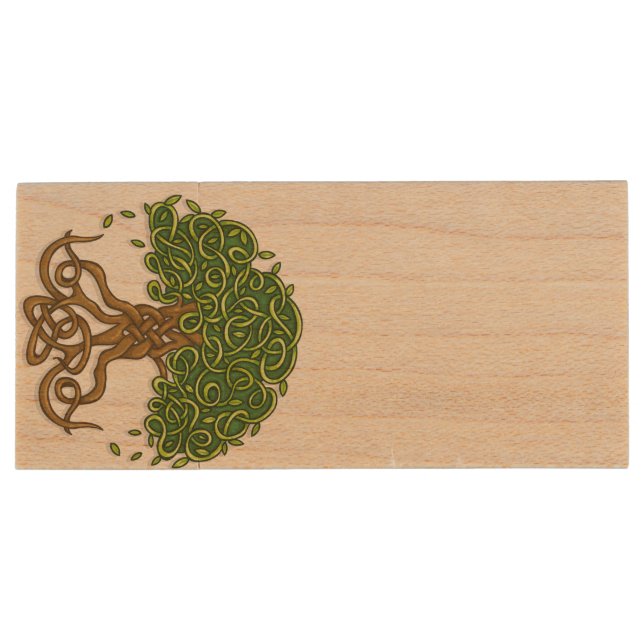 Tree of life USB Wood USB Flash Drive (Back)