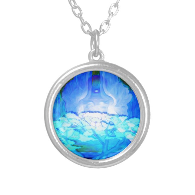 Tree of Life Vibration Silver Plated Necklace (Front)