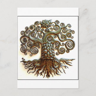 TREE OF LIFE VINTAGE ART POSTCARD