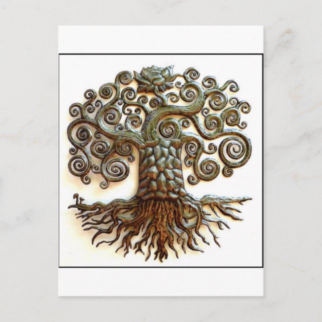 TREE OF LIFE VINTAGE ART POSTCARD (Front)